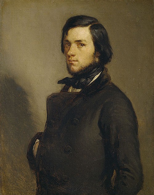 男子画像 portrait of a man         米勒 millet jean francois