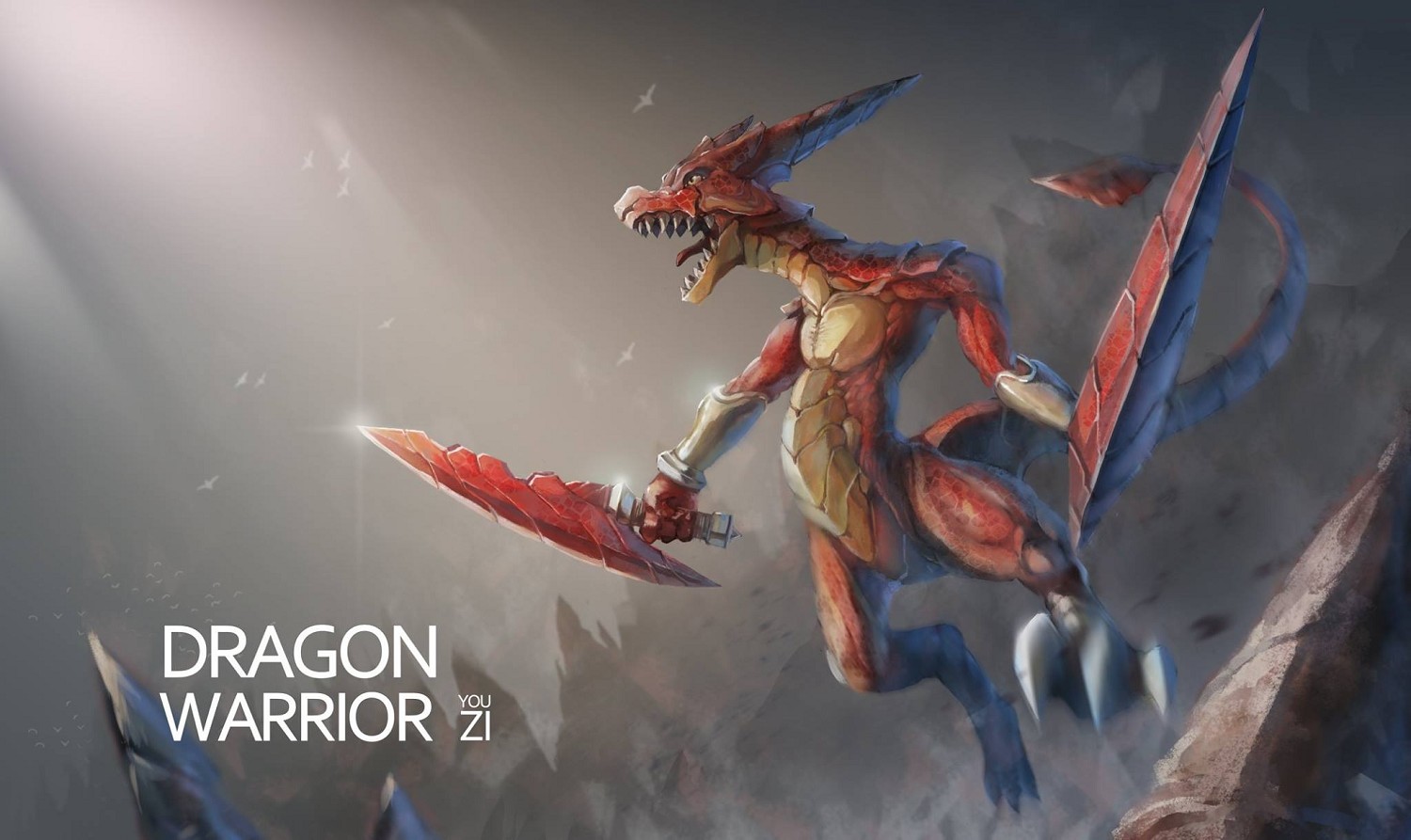 题目: dragon-digital art 传达内容: 角色设计概念图,主要是从小兵